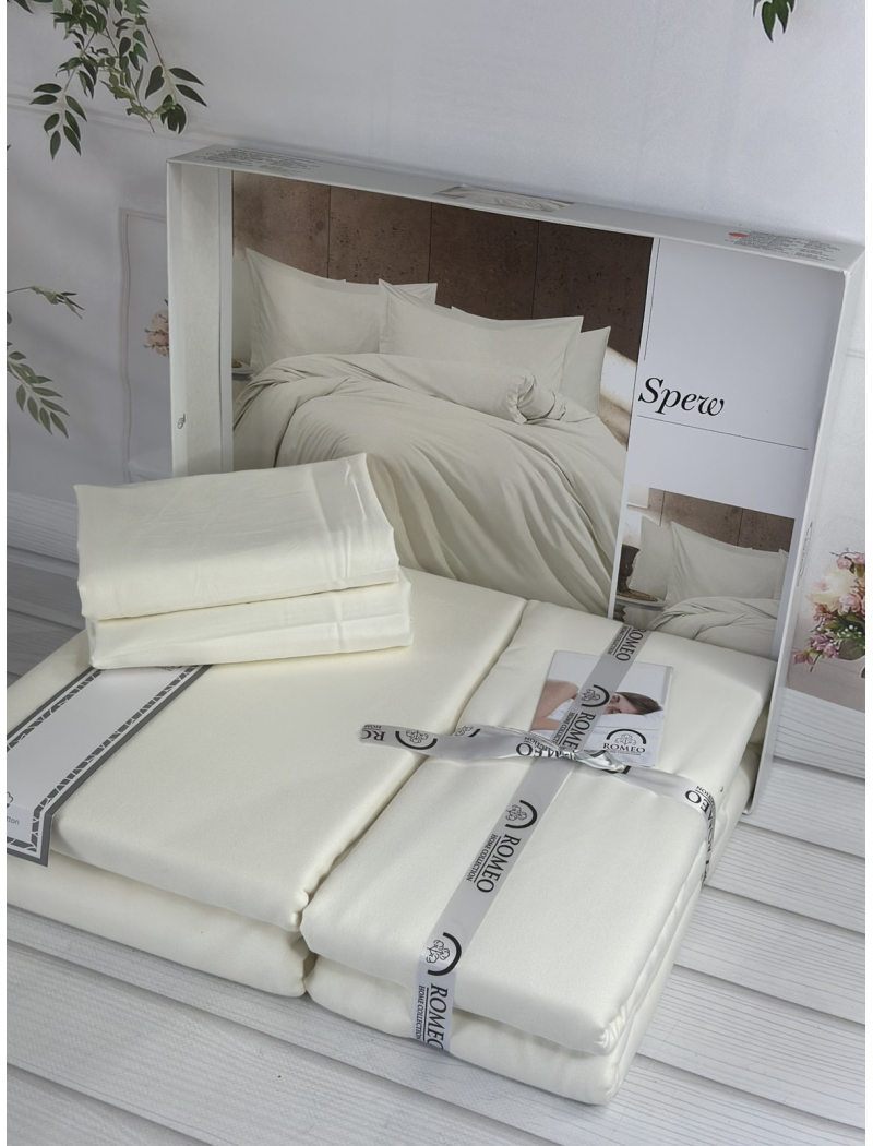 Spew Однотонное сатинова постільна білизна. Євро розмір. Romeo home Туреччина.