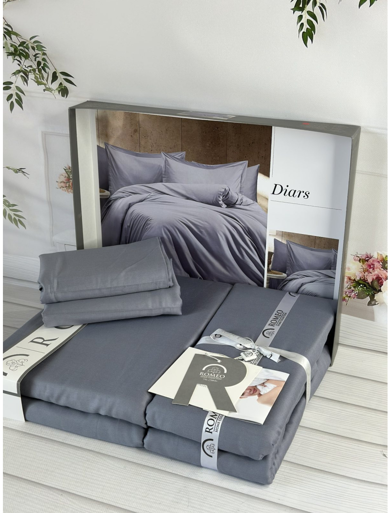 Tensel Diars Antrasit сатинова постільна білизна. Євро розмір. Romeo home Туреччина.