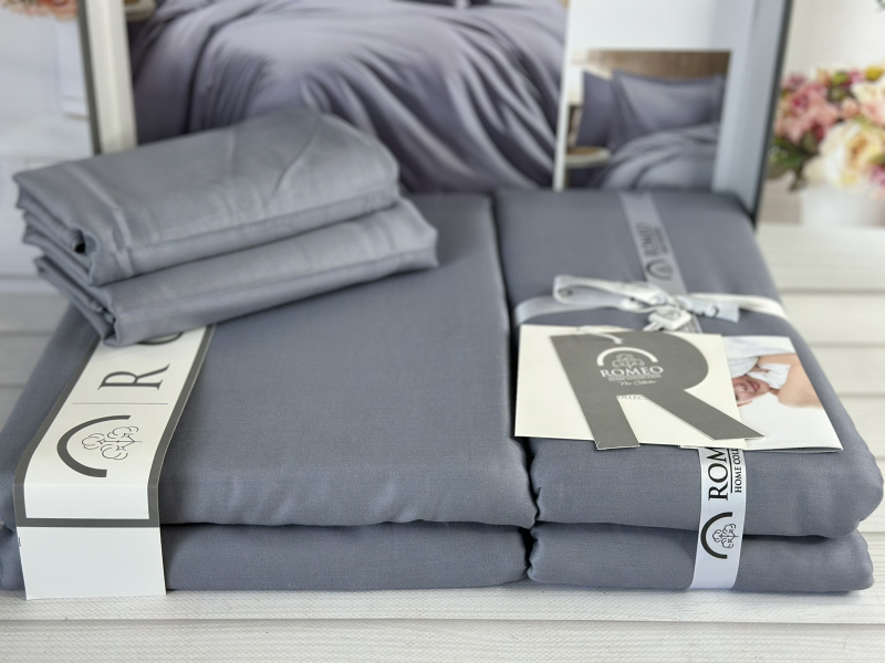 Tensel Diars Antrasit сатинова постільна білизна. Євро розмір. Romeo home Туреччина.