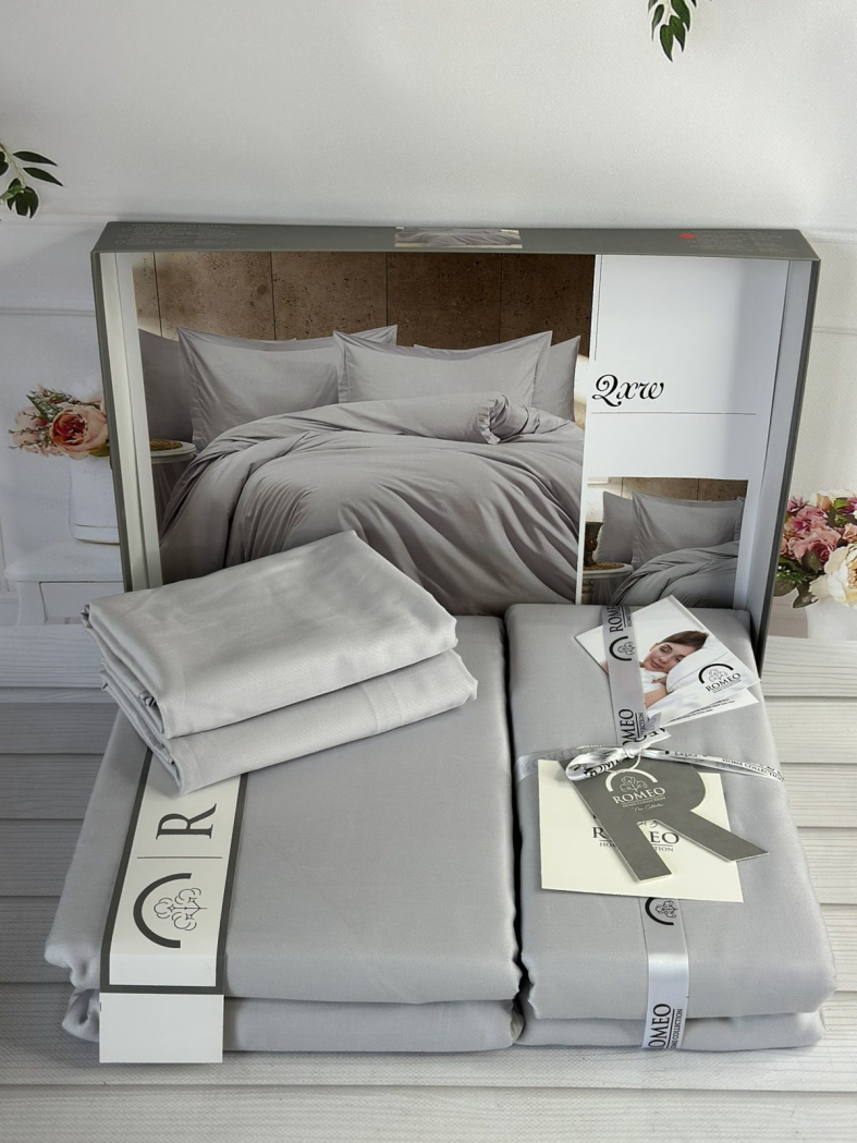 Tensel Qxm Gri сатинова постільна білизна. Євро розмір. Romeo home Туреччина.