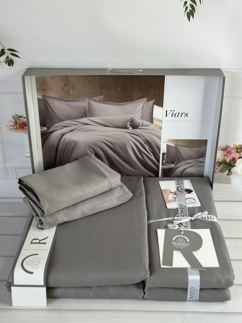 Tensel Viars Fume сатинова постільна білизна. Євро розмір. Romeo home Туреччина.