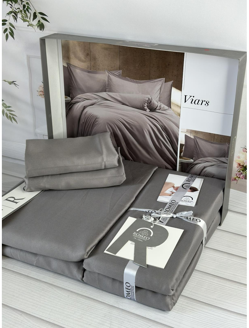Tensel Viars Fume сатинова постільна білизна. Євро розмір. Romeo home Туреччина.