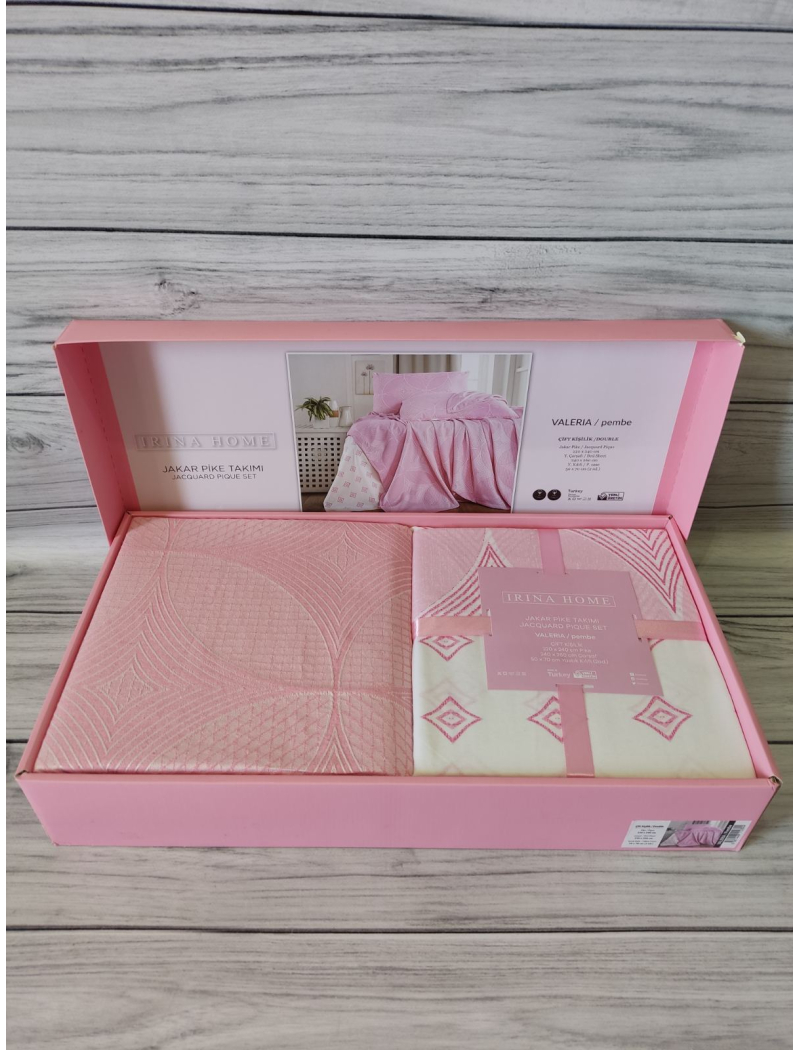 Valeria pembe Літній набір Летнее джакардовое покрывало. Irina Home Туреччина