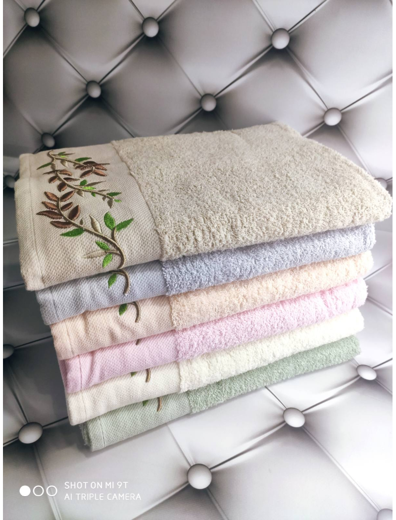 3D Vetka 70х140см., 6 шт/уп. Банні махрові рушники Mame Туреччина