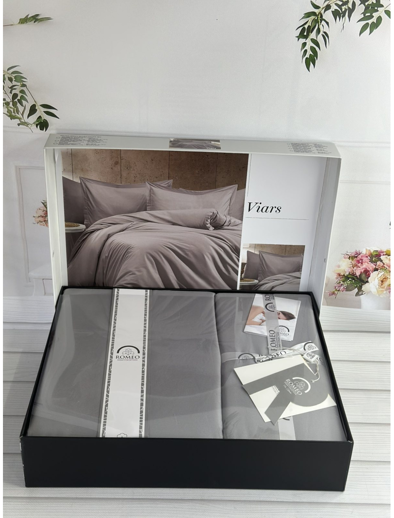 Viars Однотонное сатинова постільна білизна. Євро розмір. Romeo home Туреччина.