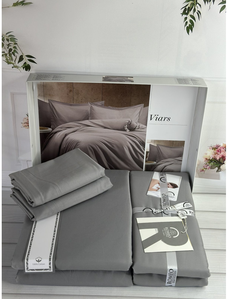 Viars Однотонное сатинова постільна білизна. Євро розмір. Romeo home Туреччина.