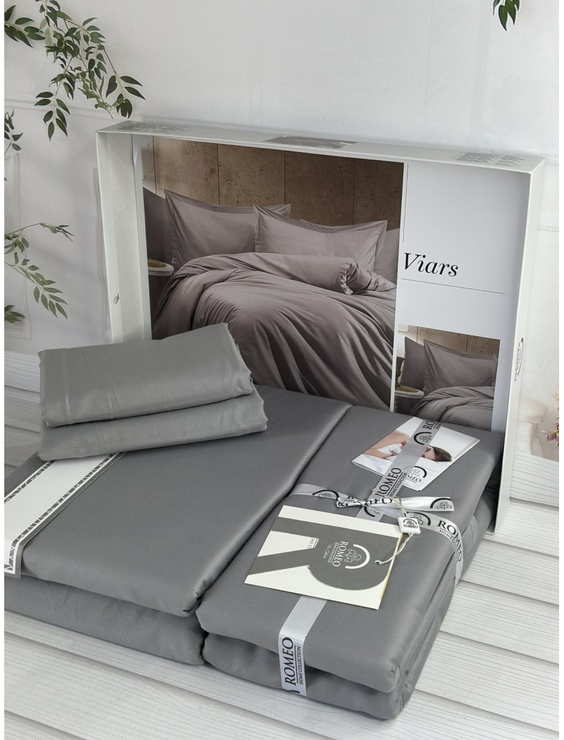 Viars Однотонное сатинова постільна білизна. Євро розмір. Romeo home Туреччина.