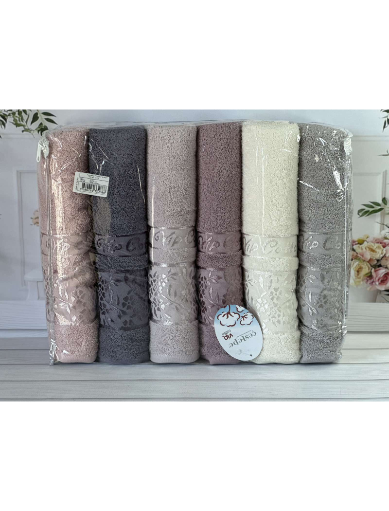 Vip cotton Buket махрові рушники 50х90см., 6 шт/уп. CestepeТуреччина.