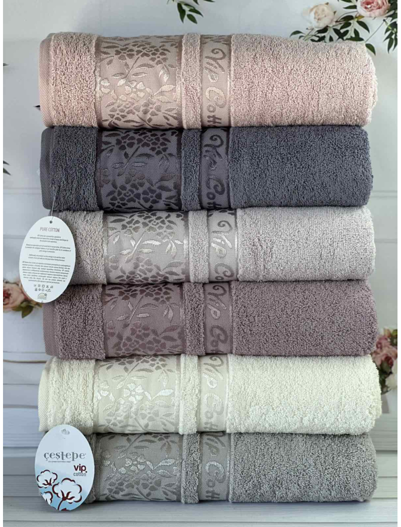 Vip cotton Buket махрові рушники 70х140см., 6 шт/уп. CestepeТуреччина.