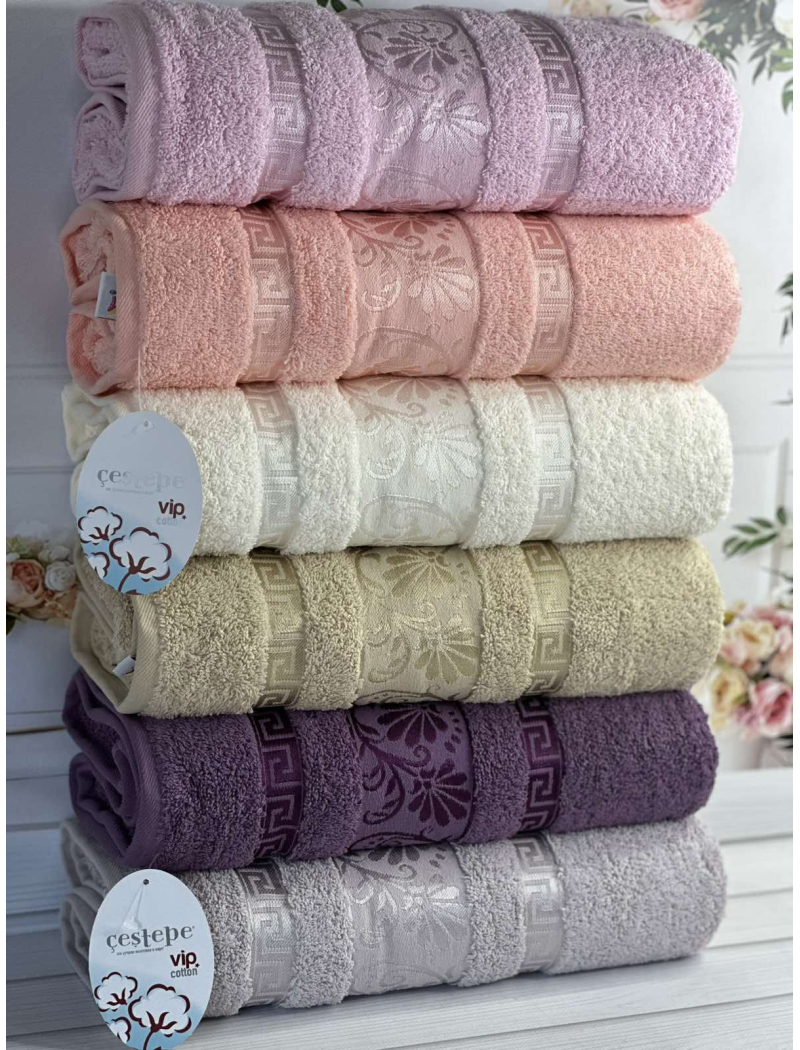 Vip cotton Diana махрові рушники 50х90см., 6 шт/уп. CestepeТуреччина.