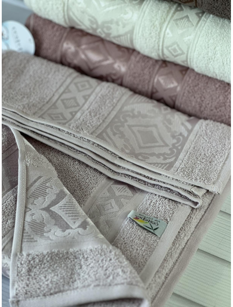 Vip cotton Falfa махрові рушники 50х90см., 6 шт/уп. CestepeТуреччина.