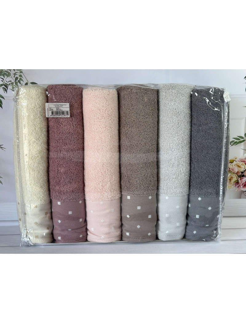 Vip cotton Inci махрові рушники 70х140см., 6 шт/уп. CestepeТуреччина.