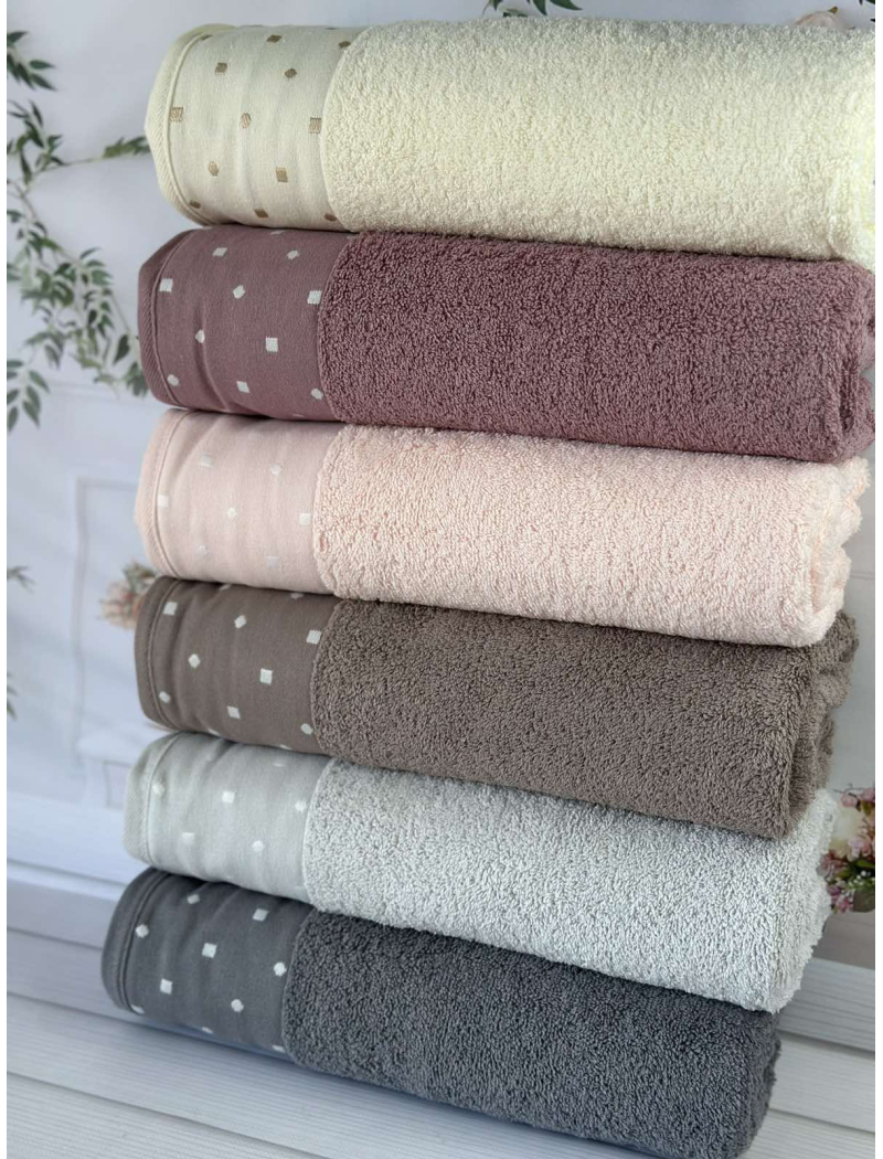 Vip cotton Inci махрові рушники 70х140см., 6 шт/уп. CestepeТуреччина.