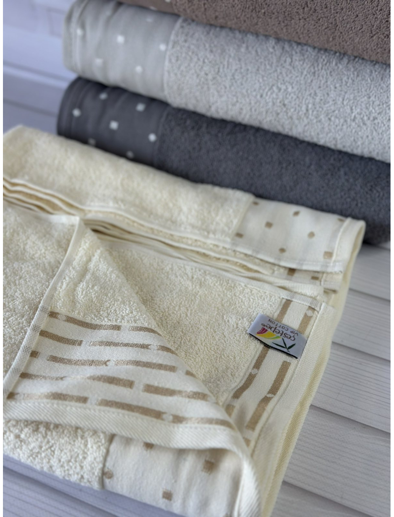 Vip cotton Inci махрові рушники 70х140см., 6 шт/уп. CestepeТуреччина.