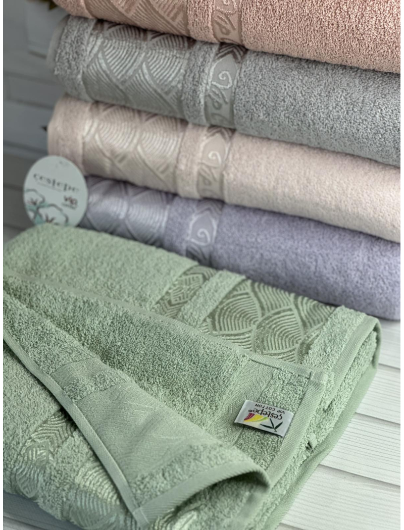 Vip cotton Linens махрові рушники 50х90см., 6 шт/уп. CestepeТуреччина.