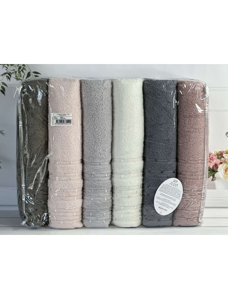 Vip cotton Lupen махрові рушники 70х140см., 6 шт/уп. CestepeТуреччина.