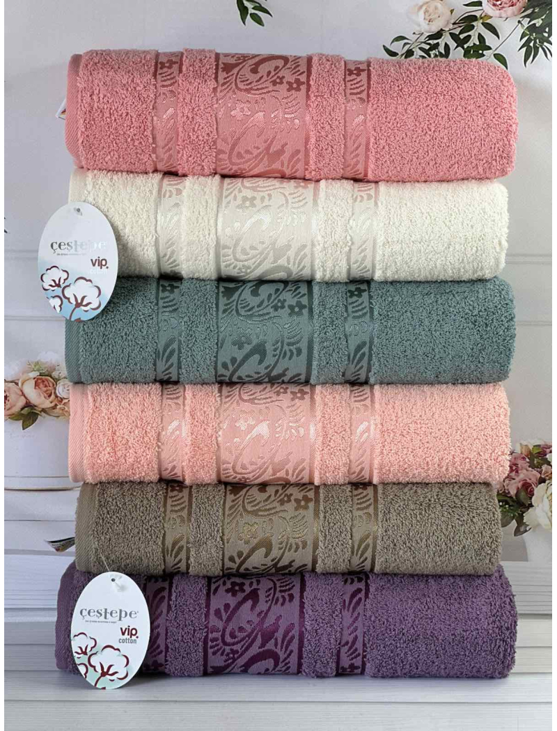 Vip cotton Melissa махрові рушники 70х140см., 6 шт/уп. CestepeТуреччина.