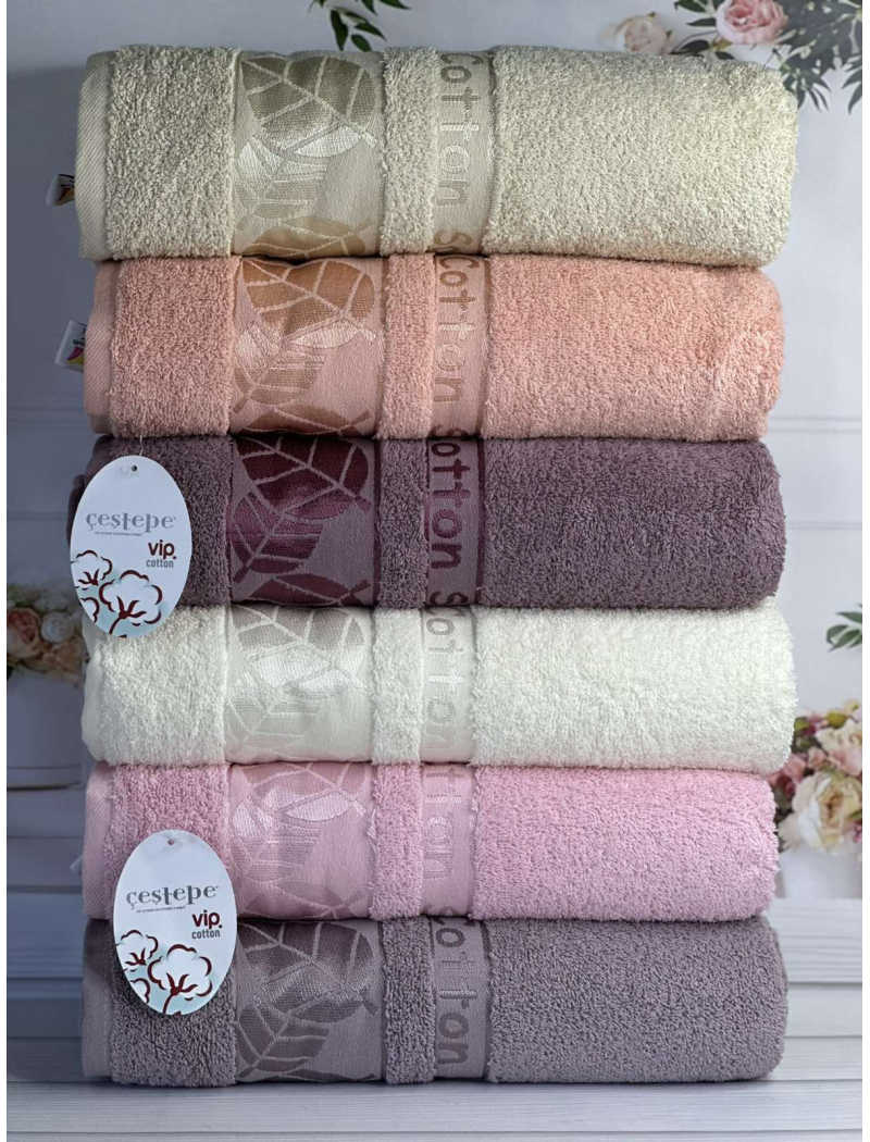Vip cotton Modalsoft махрові рушники 70х140см., 6 шт/уп. CestepeТуреччина.