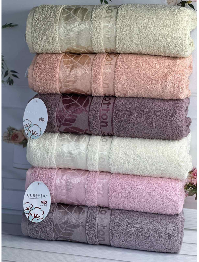 Vip cotton Modalsoft махрові рушники 70х140см., 6 шт/уп. CestepeТуреччина.