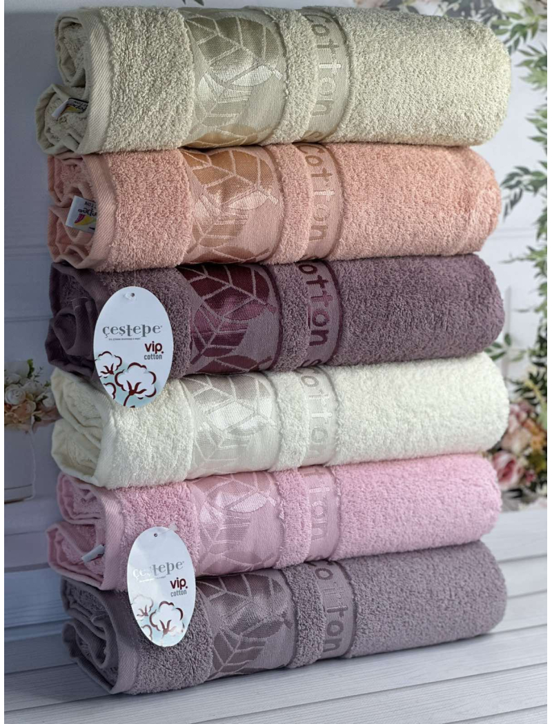 Vip cotton Modalsoft махрові рушники 70х140см., 6 шт/уп. CestepeТуреччина.