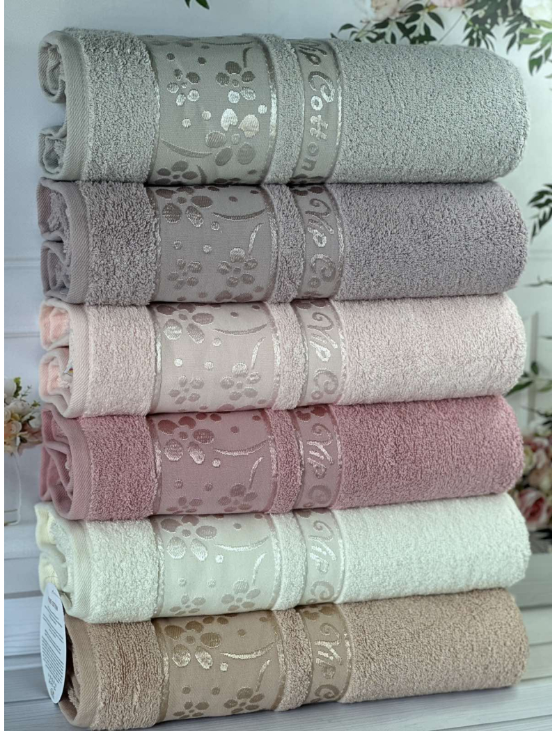 Vip cotton Orkide махрові рушники 70х140см., 6 шт/уп. CestepeТуреччина.
