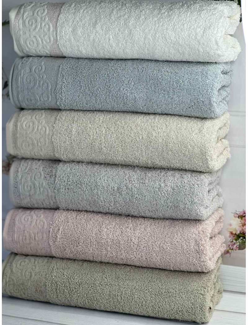 Vip cotton Sila махрові рушники 70х140см., 6 шт/уп. CestepeТуреччина.