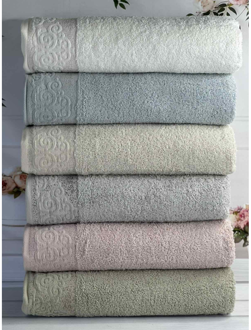 Vip cotton Sila махрові рушники 70х140см., 6 шт/уп. CestepeТуреччина.