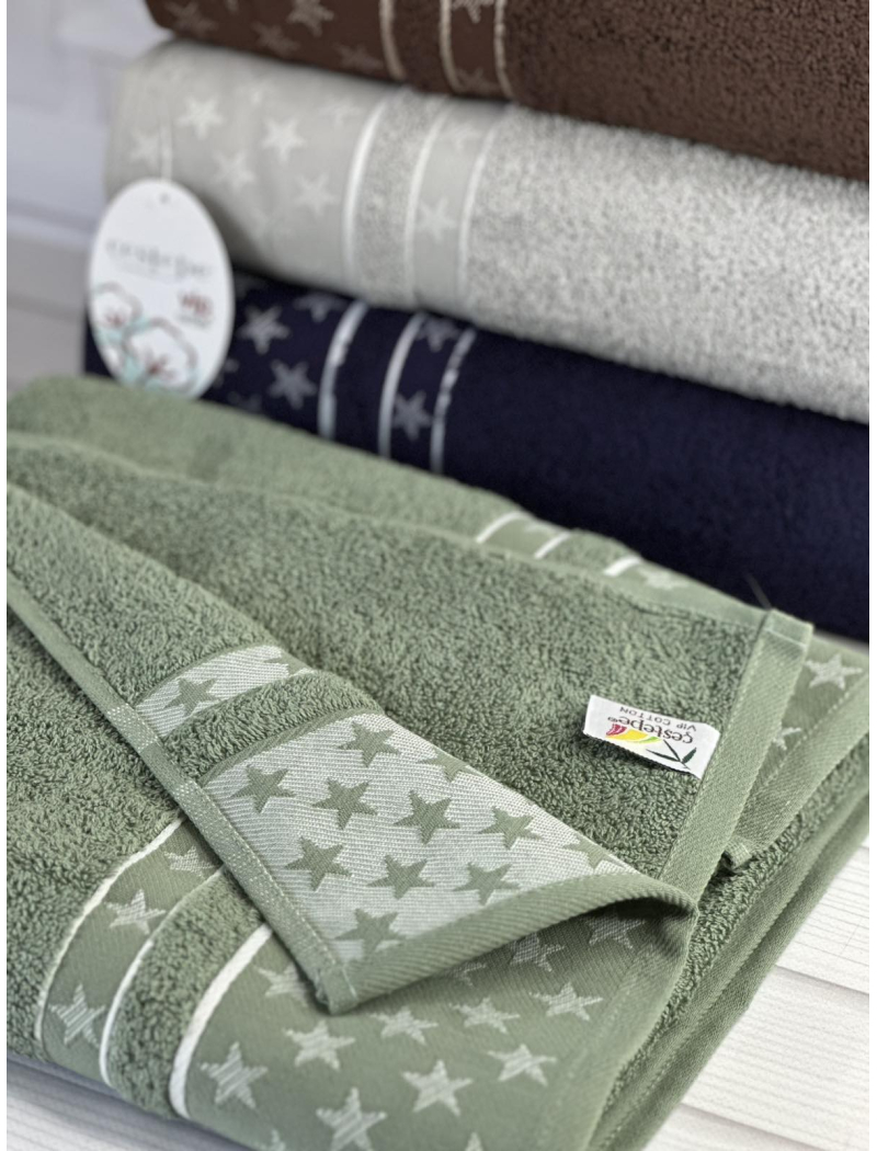 Vip cotton Star махрові рушники 70х140см., 6 шт/уп. CestepeТуреччина.
