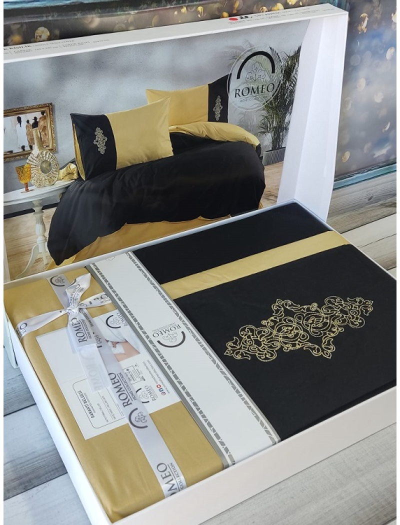 Vis.Yellow black Євро розмір. Ранфорс. Romeo Туреччина.