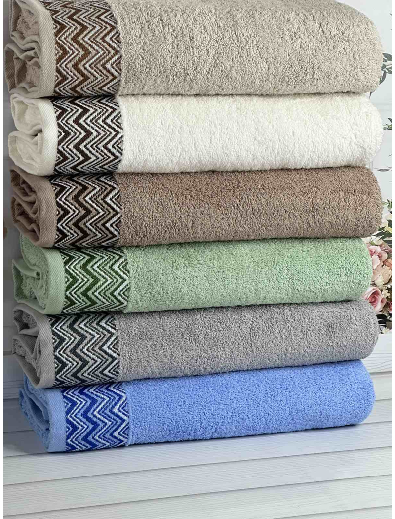 Zigzag new бавовняні рушники 70х140см., 6шт/уп. Sweet dream Туреччина.
