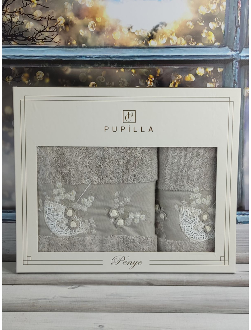 Pupilla 2в1 Elanur Zontik bej пеньє рушники.Туреччина.