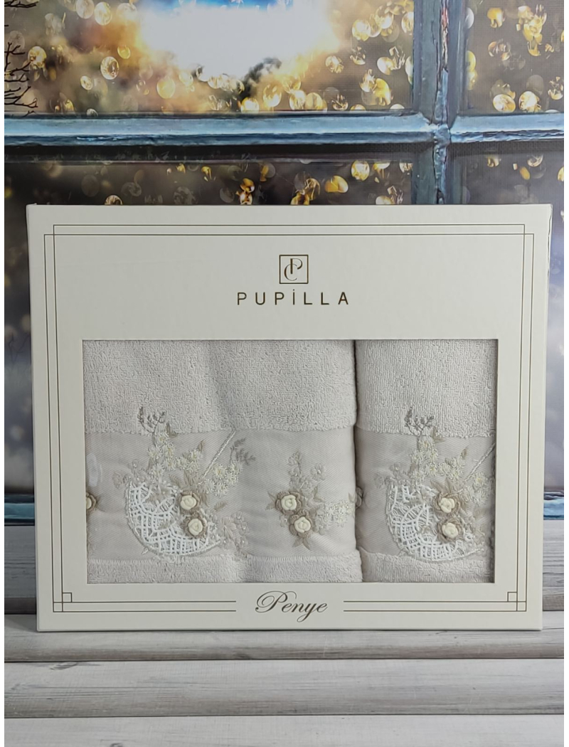 Pupilla 2в1 Elanur Zontik gri пеньє рушники.Туреччина.