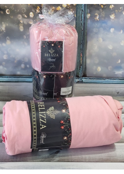 Pembe 160х200см. Фланель. Простирадло на резинці з наволочками. Belizza