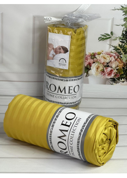 Line Sari 180х200см. Простирадло на резинці. Сатин-страйп. Romeo Туреччина.