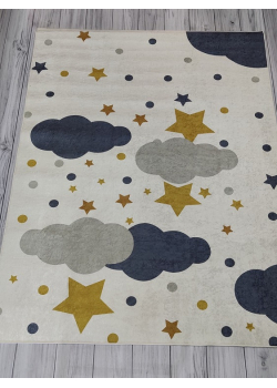 Yellow star 2 100х160см. Килимки в дитячу кімнату. Туреччина.