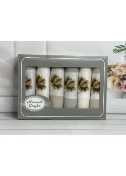 Hamdi bej 45х70см., 6 шт/уп. Вафельні кухонні рушники.