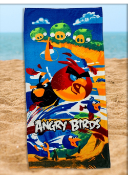 Пляжное полотенце Angri bird 75х150см. Турция.