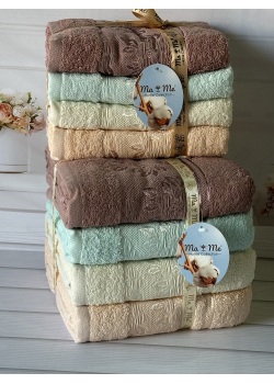 Mame yaprak 70х140см., 4 шт/уп. Полотенца. Хлопок. (5498-ypr)