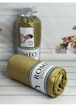 Duz sari 160х200см., сатинове простирадло на резинці. RomeoТуреччина.