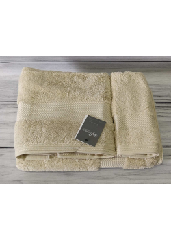 Deluxe bej махровые полотенца 3в1 Soft cotton Турция.