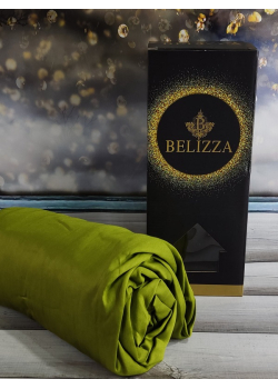 Yesil 160х200см., сатинове простирадло на резинці. Belizza Туреччина.