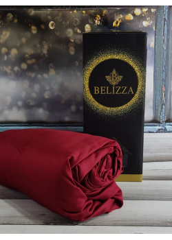 Kirmizi 160х200см., сатинове простирадло на резинці. Belizza Туреччина.