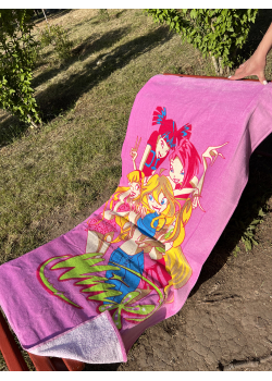 Пляжное полотенце 75х150см. Турция. Winks pink