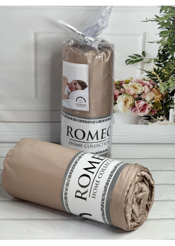 Duz kapichino 180х200см., сатинове простирадло на резинці. RomeoТуреччина.