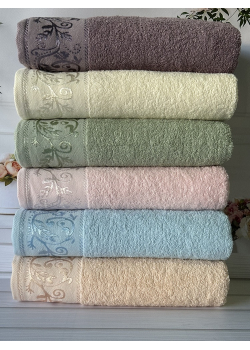 Mame Listik 70х140см., 6 шт/уп. махрові рушники. Бавовна. Туреччина