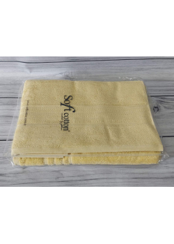 Aria yellow махровые полотенца 2в1 Soft cotton Турция.