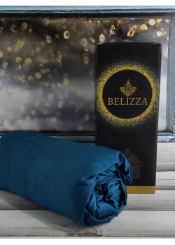 Petrol 180х200см., сатинове простирадло на резинці. Belizza Туреччина.