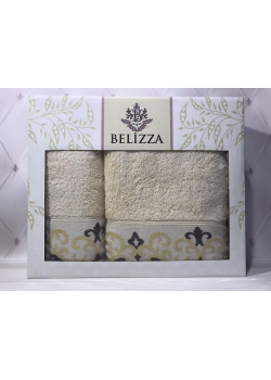 Crown bej набор полотенец 2в1, пенье. Belizza Турция.