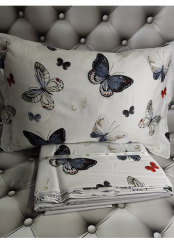 Butterfly сатинова постільна білизна. Євро розмір. Dijital Belizza Туреччина.