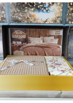 Kahve Літній набір з вафельним покривалом. Bio Cotton Туреччина